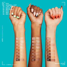 NYX Wonder Stick with makeup brushes for a complete look