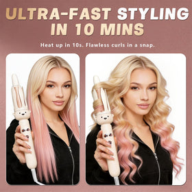 O-CONN Automatic Curling Iron with beach waves hairstyle