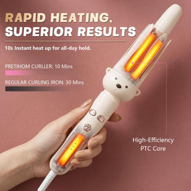 O-CONN curling iron with tangle-free design