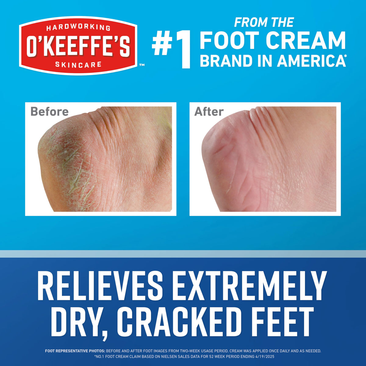 O'Keeffe's Healthy Feet Cream 2-pack with product details
