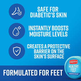 O'Keeffe's Healthy Feet Foot Cream 3.2 oz Jar with lid off