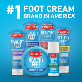 O'Keeffe's Healthy Feet Foot Cream in a bathroom setting
