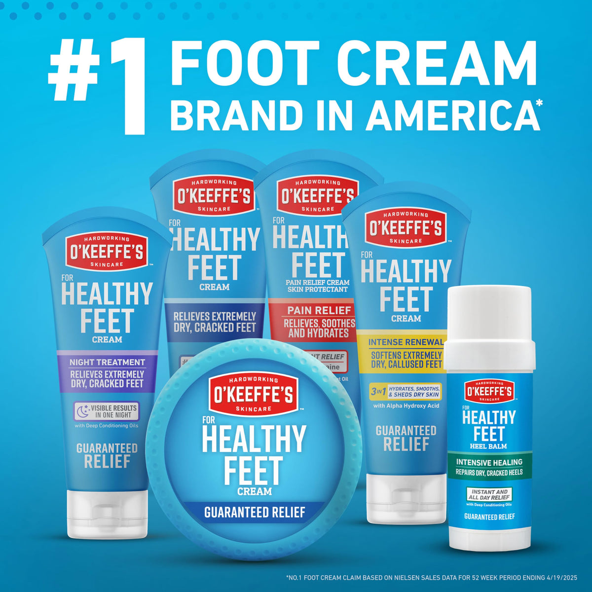 O'Keeffe's Healthy Feet Foot Cream on bedside table