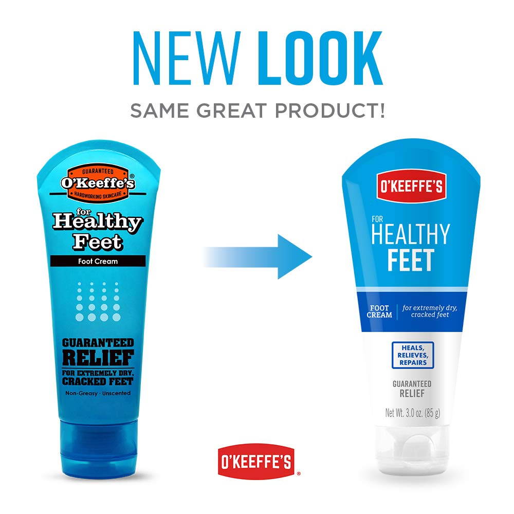 O'Keeffe's Healthy Feet Foot Cream packaging display