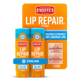 O'Keeffe's Lip Repair Balm Cooling Relief Twin Pack front view