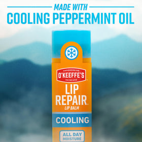 O'Keeffe's Lip Repair Balm matte finish on lips
