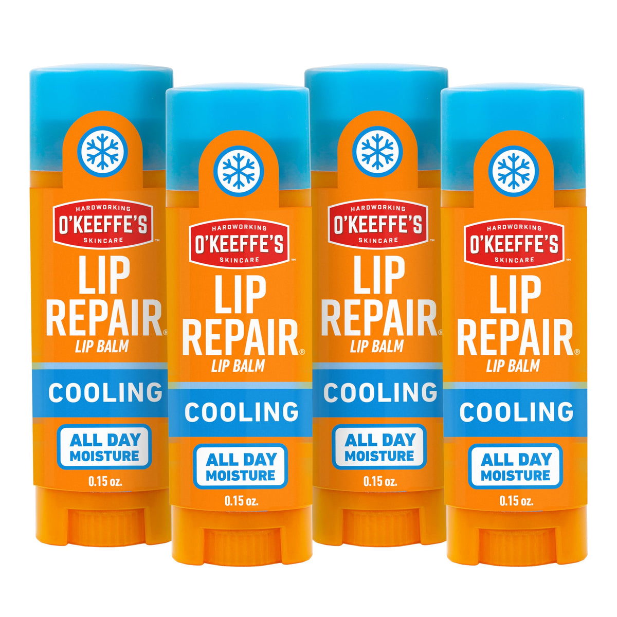 O'Keeffe's Lip Repair Lip Balm Cooling Relief 4 Pack front view