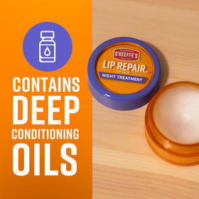 O'Keeffe's Lip Repair Night Balm application on lips