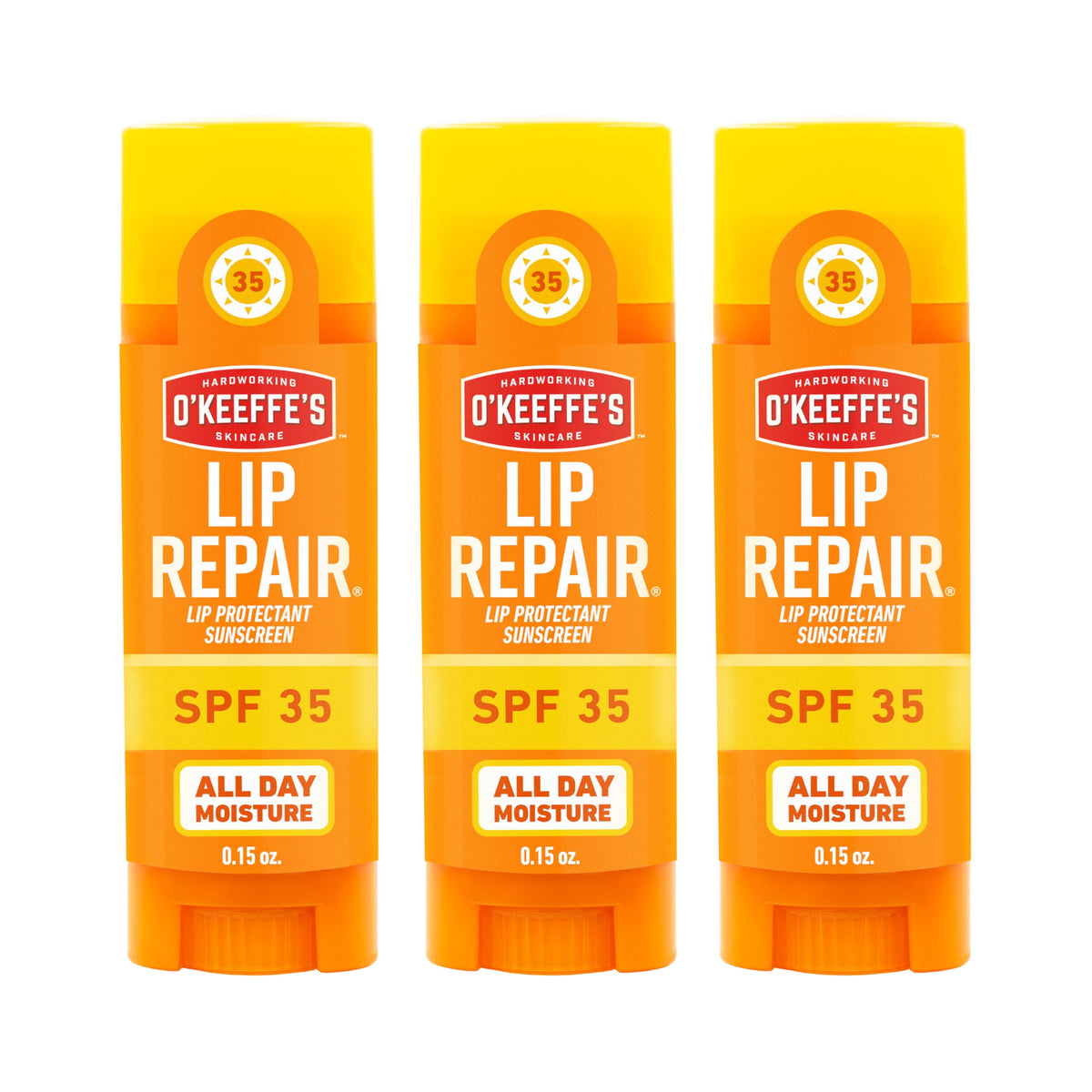 O'Keeffe's Lip Repair SPF 35 Balm front view with matte finish