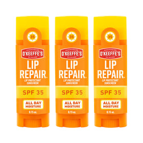 O'Keeffe's Lip Repair SPF 35 Balm front view with matte finish