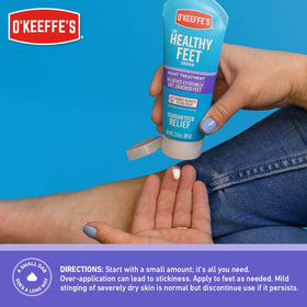 O'Keeffe's Night Cream application on feet