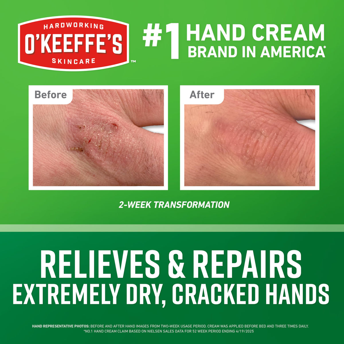 O'Keeffe's Working Hands Cream 10oz pumpable jar side view