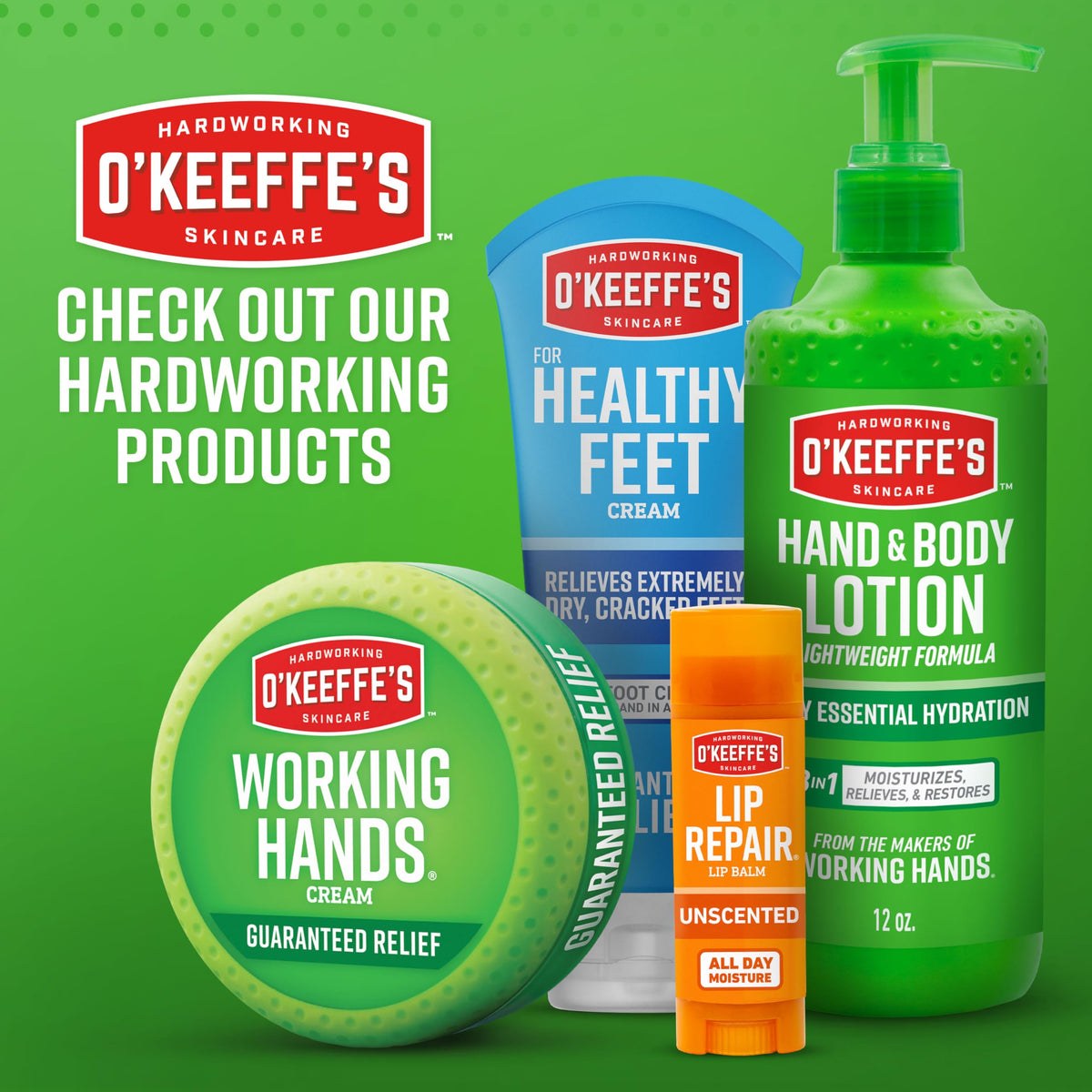O'Keeffe's Working Hands Hand Cream tube in a travel bag