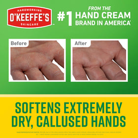 O'Keeffe's Working Hands Intense Renewal Cream back view with ingredients