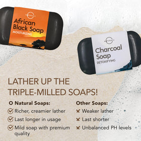 O NATURALS Black Soap Bar Collection packaging