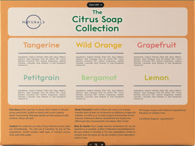 O NATURALS Citrus Soap Bar 6 Pack packaging and display