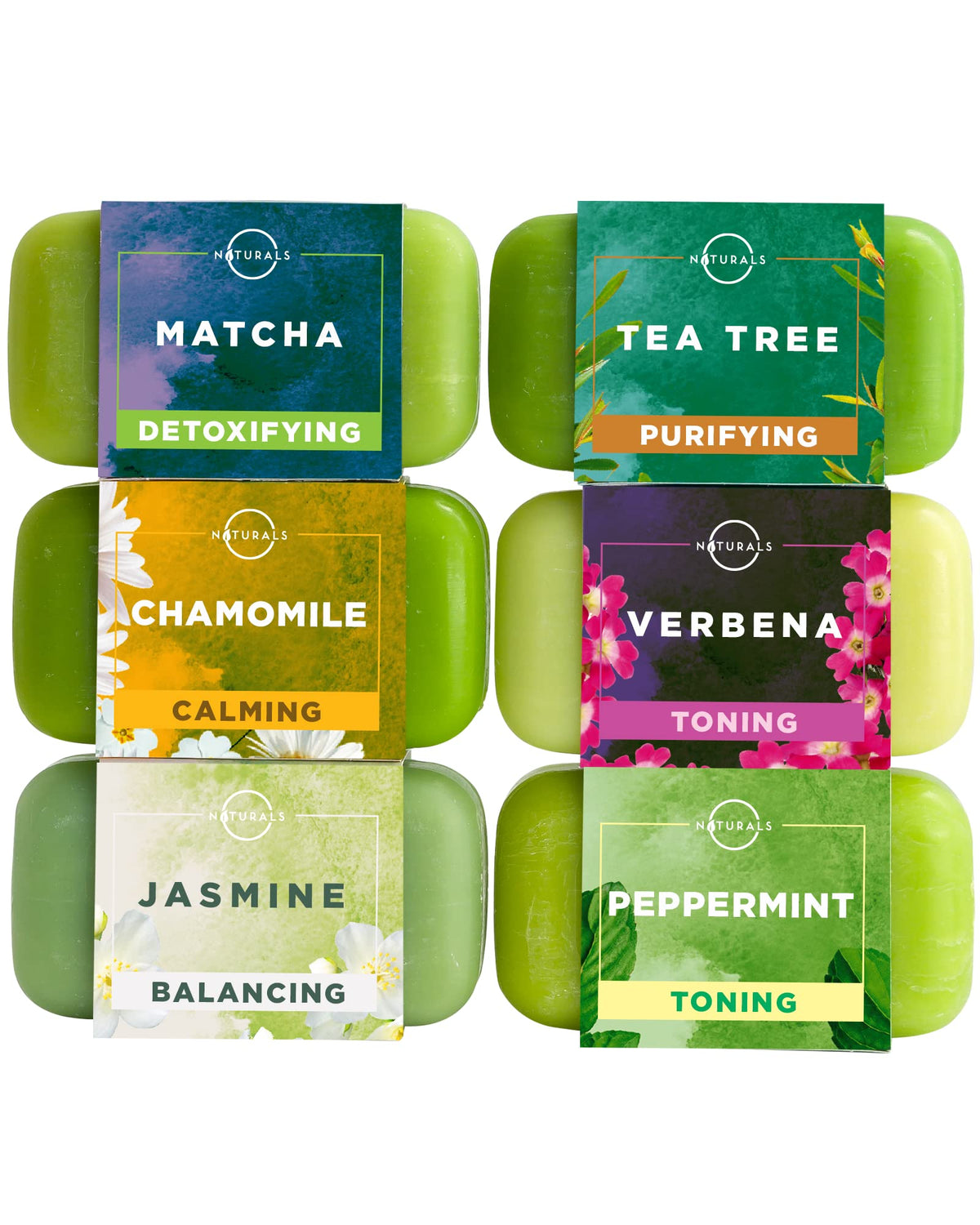O NATURALS Green Tea Soap Bar front view with packaging