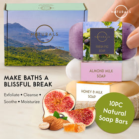 O NATURALS soap bars in gift-ready packaging