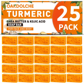 OAKDOLCHE 25Pcs Turmeric Kojic Acid Soap Gift Set elegant packaging
