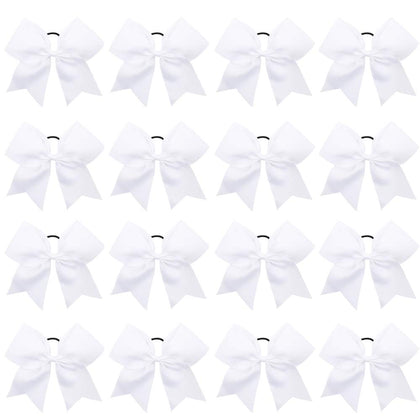OAOLEER 16PCS 8-inch cheer hair bows in assorted colours