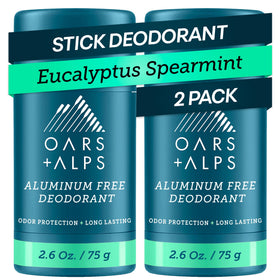 Oars + Alps Aluminum Free Men's Deodorant 2pk packaging front view