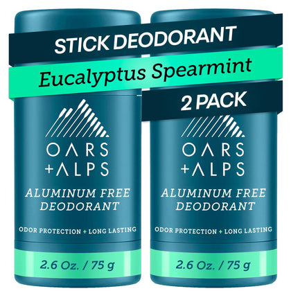 Oars + Alps Aluminum Free Men's Deodorant 2pk packaging front view