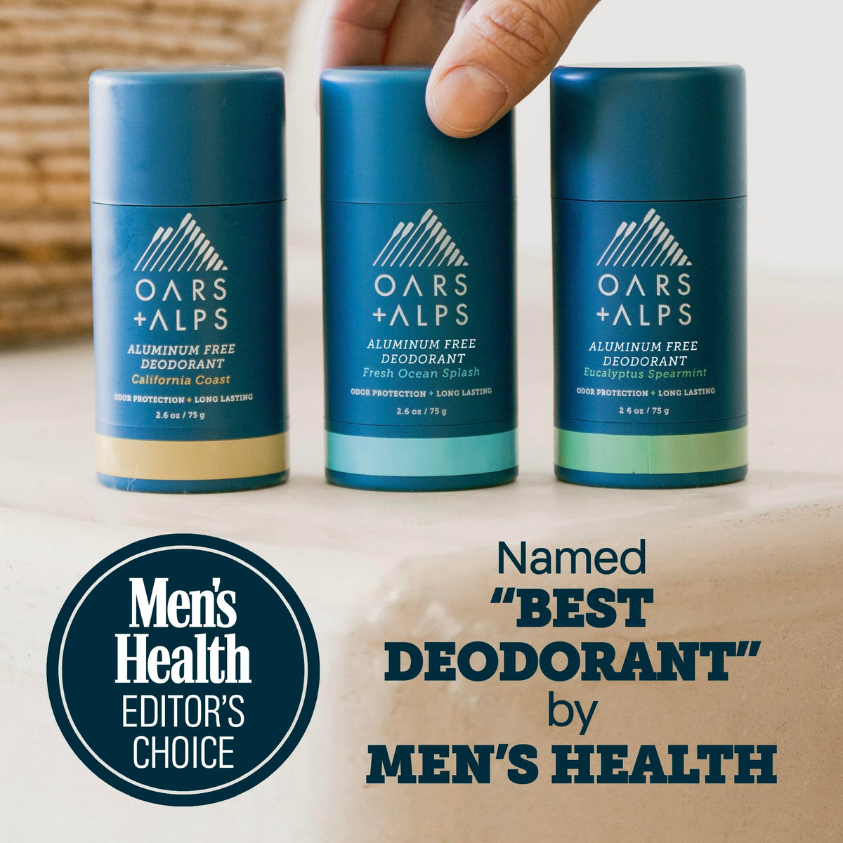 Oars + Alps Fresh Ocean Splash deodorant stick