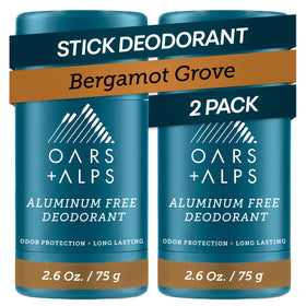 Oars + Alps Men's Deodorant 2pk clear formula front view