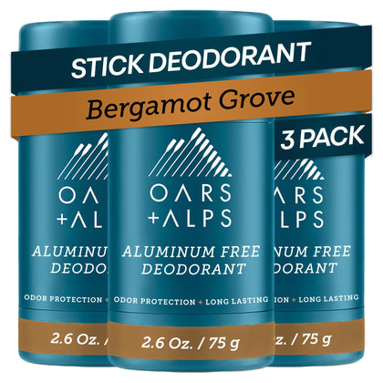 Oars + Alps Men's Deodorant 3pk packaging front view