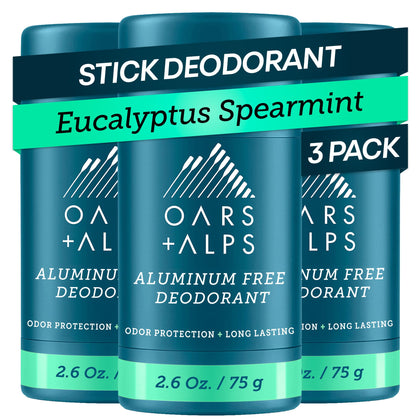 Oars + Alps Men's Deodorant 3pk packaging front view