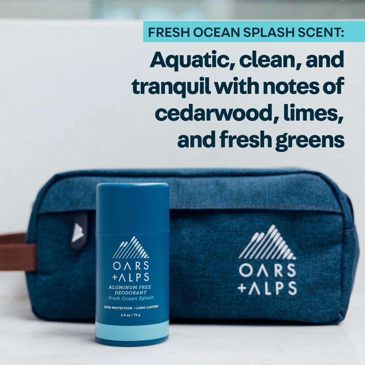Oars + Alps Men's Deodorant application on skin