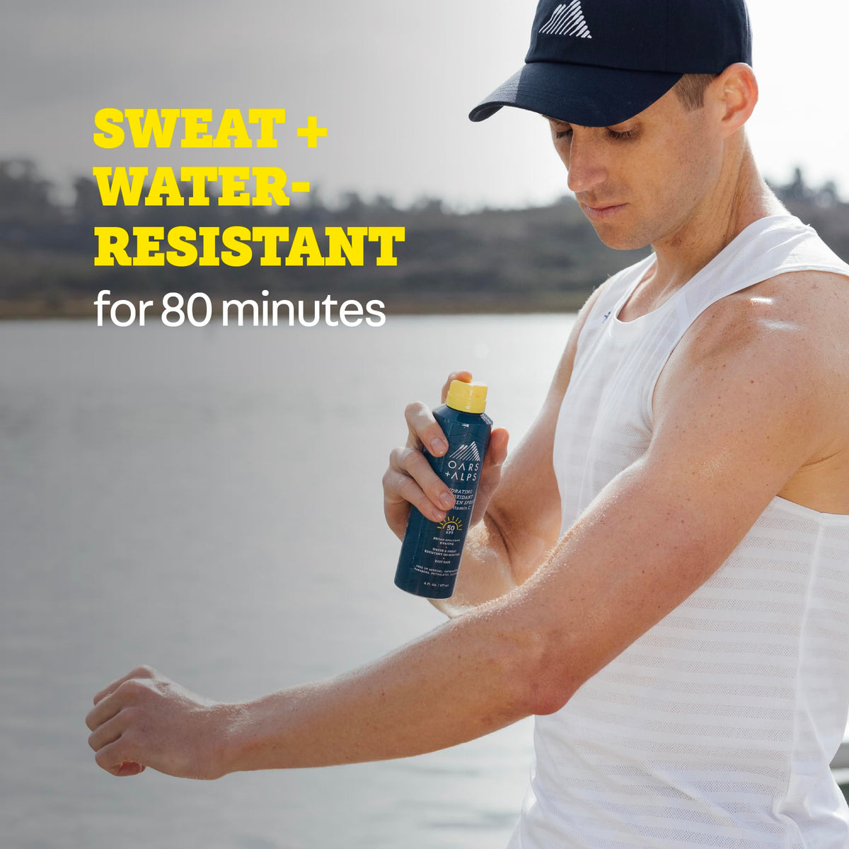 Oars + Alps SPF 50 Body Sunscreen Spray 6oz side view