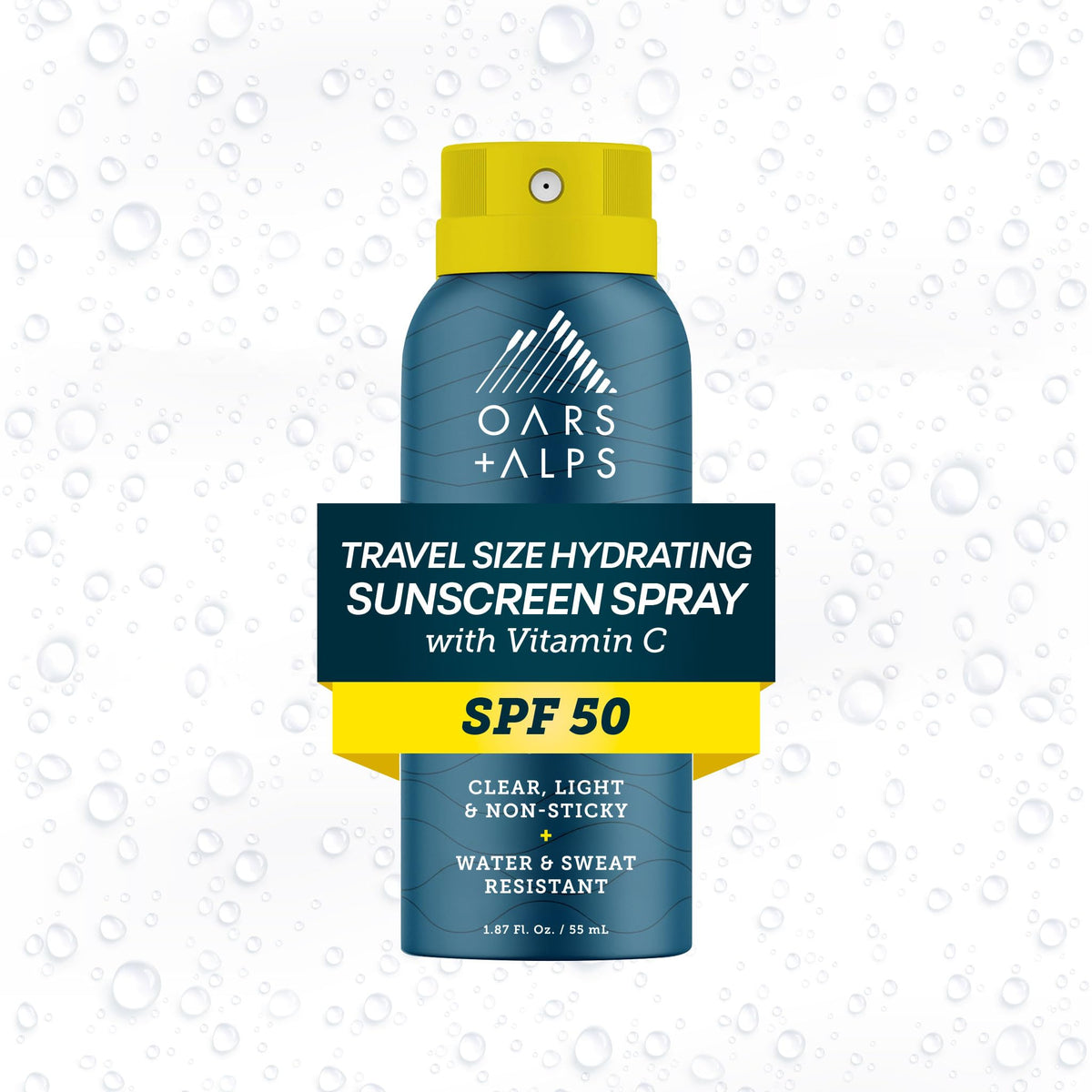 Oars + Alps SPF 50 Travel Body Sunscreen Spray front view