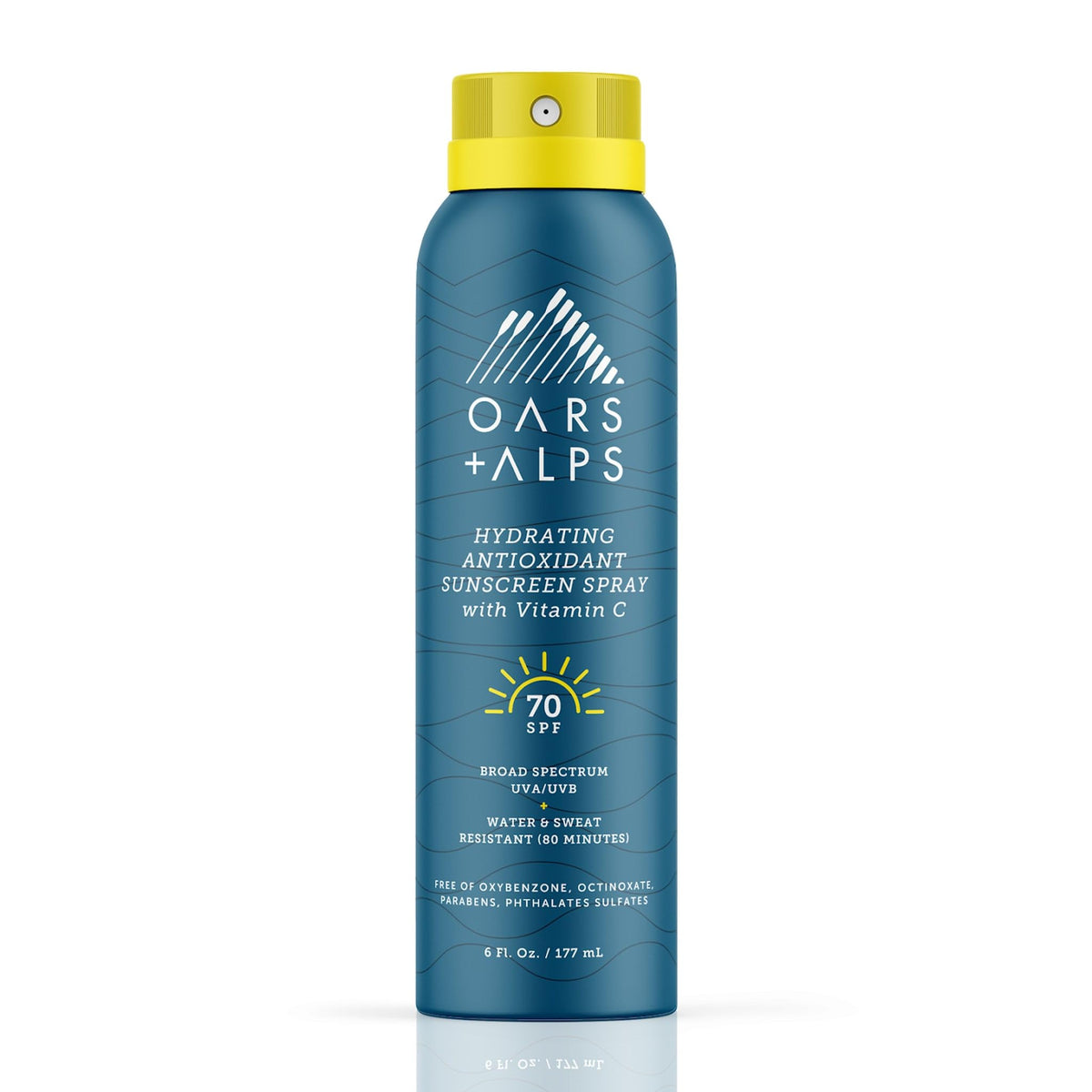 Oars + Alps SPF 70 Body Sunscreen Spray, 6oz bottle with Summer Splash scent