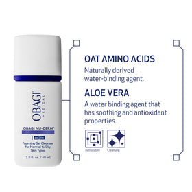 Obagi Nu-Derm Foaming Gel 2 oz with pump