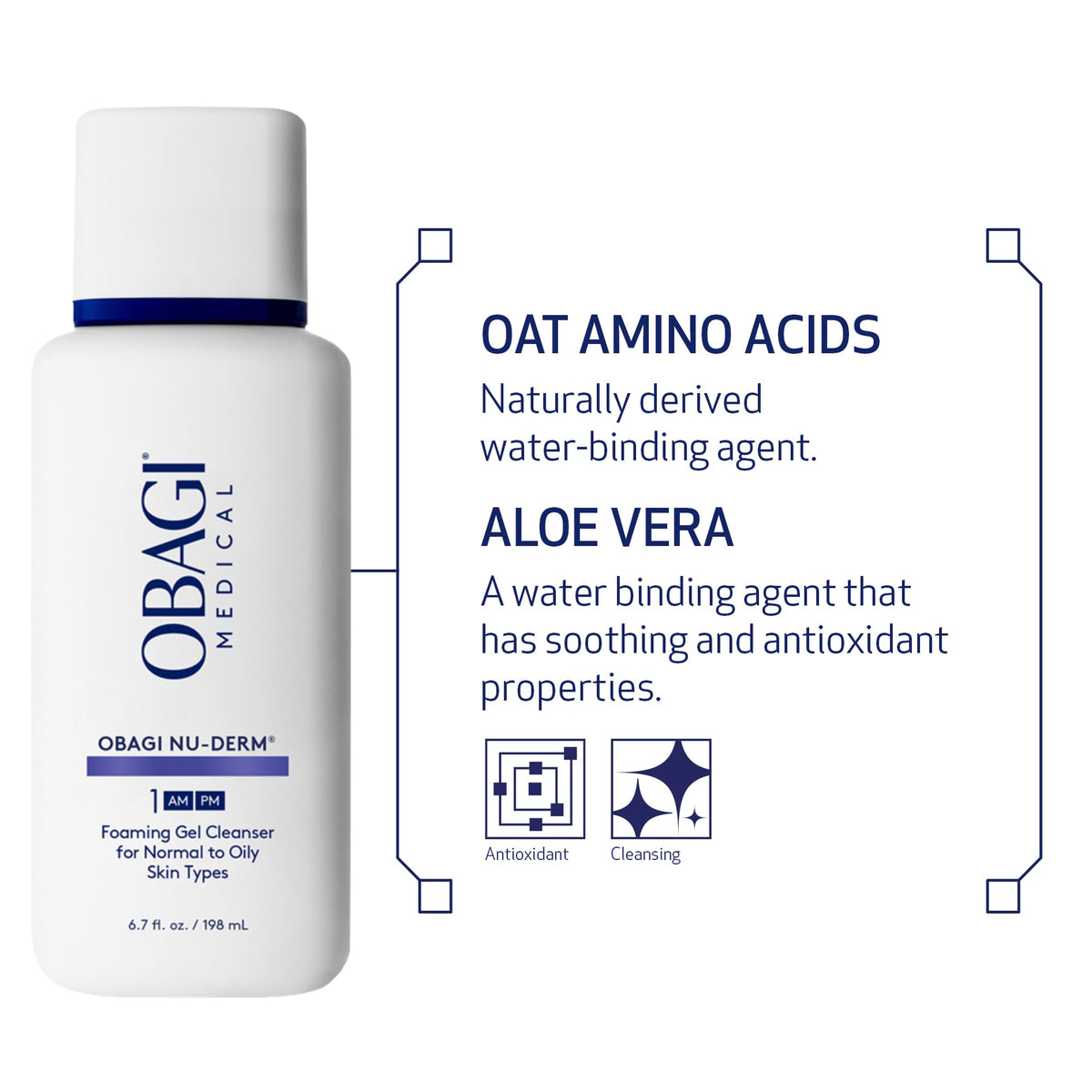 Obagi Nu-Derm Foaming Gel with Aloe Vera ingredient