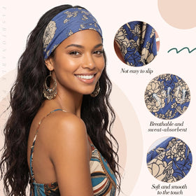 obeoby Boho Headband showing sweat absorption
