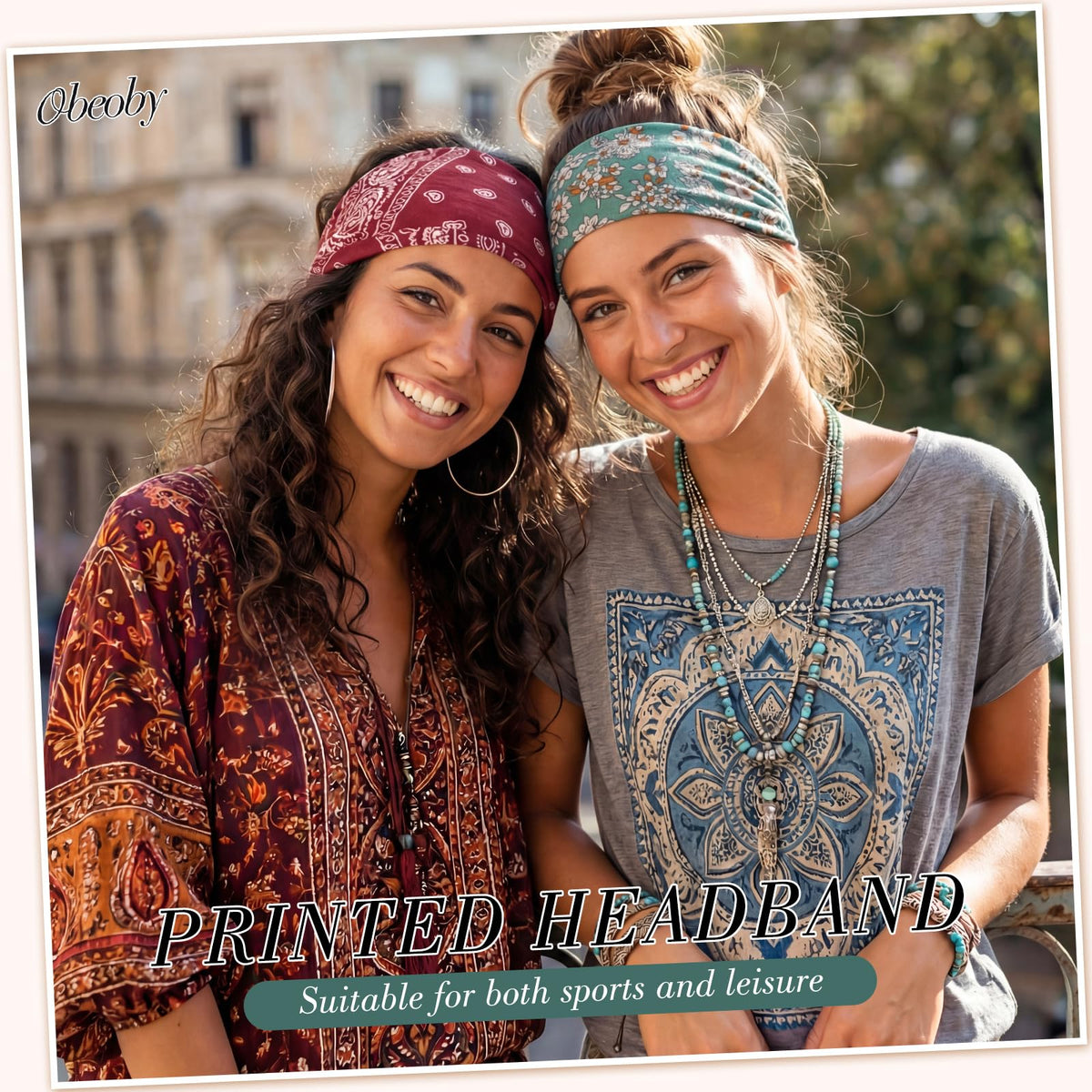 obeoby Boho Headbands laid out in various prints