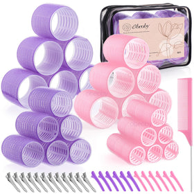 obeoby hair rollers set with various sizes and clips
