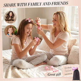 obeoby hair rollers with clips displayed on a flat surface