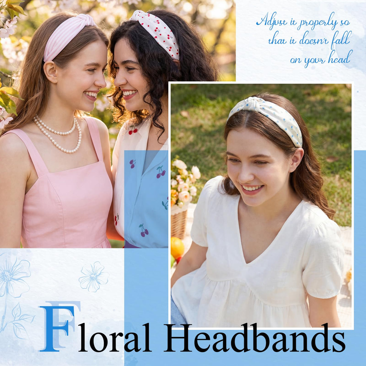 obeoby headband worn by model outdoors