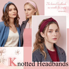 obeoby knotted headband in black colour