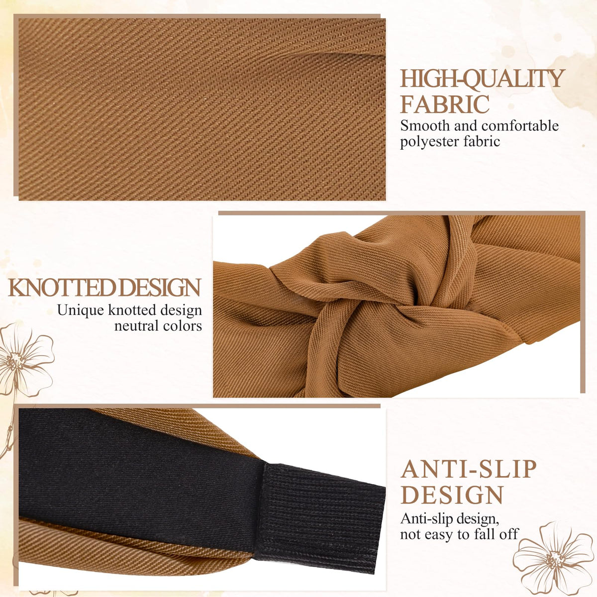 obeoby Leopard Knotted Headband displayed on a table