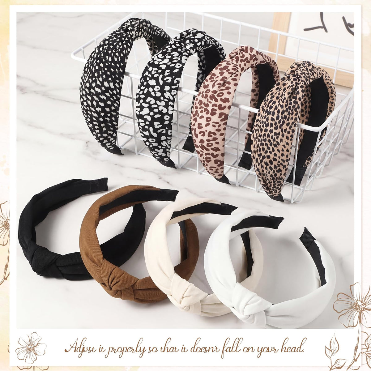 obeoby Leopard Knotted Headband packaging front view