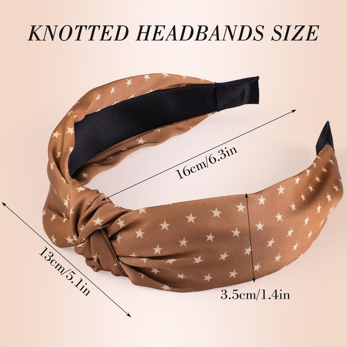obeoby Plaid Knotted Headband close-up showing the knotted design