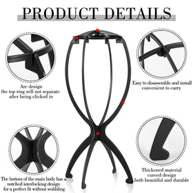 obeoby Wig Stand assembly instruction close-up