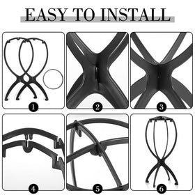obeoby Wig Stand folded for travel