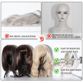 obeoby Wig Stand showing hollow design