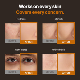 OBgE Natural Foundation Stick #1 Ivory with makeup application
