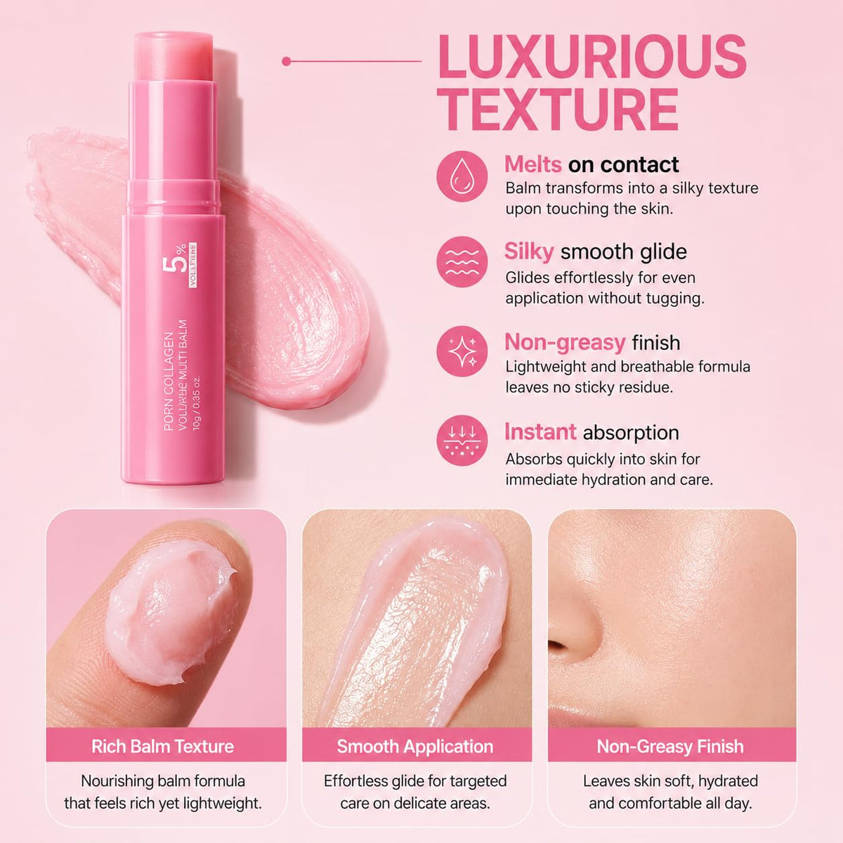 Océane PDRN Pink Collagen Volume Multi Balm Stick packaging